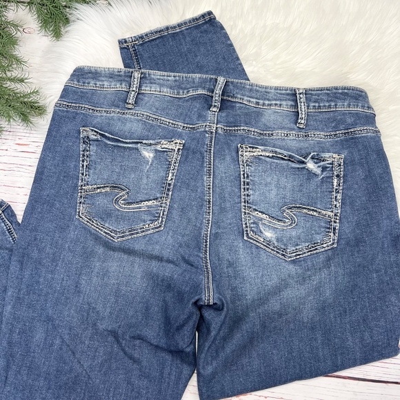 👖|•SILVER JEANS•| Boyfriend Stretch Jeans Size 20 / L29👖 - Picture 4 of 8